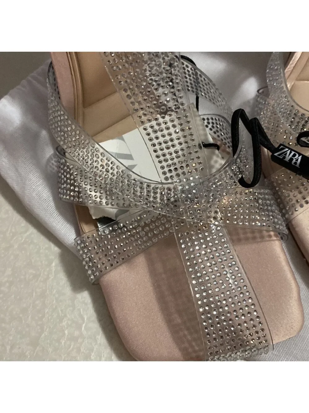 Zara VINYL HEELED CAGE TRANSPARENT SANDALS SZ US 10 EU 41 - Picture 7 of 12